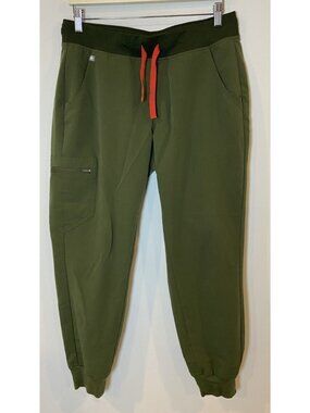 Figs Zamora Scrub Jogger Pants Cargo Olive Green Medium Petite M/P